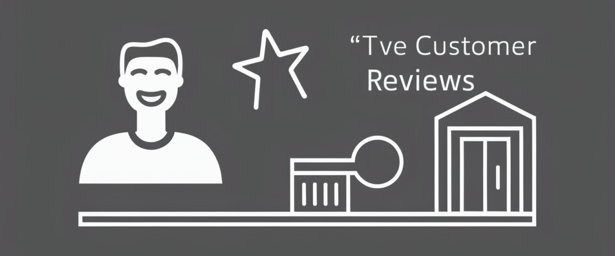 A minimalist and elegant design that represents positive customer reviews for a business  Include items such as a smiling customer, a review star symbol, and an engaging shop atmosphere  No text in the image 