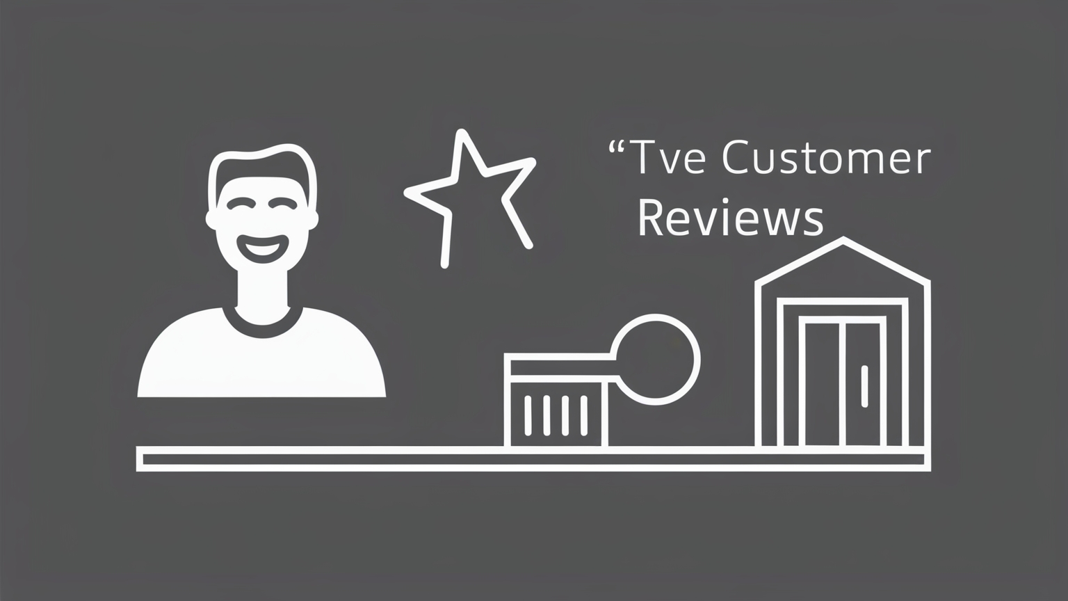 A minimalist and elegant design that represents positive customer reviews for a business  Include items such as a smiling customer, a review star symbol, and an engaging shop atmosphere  No text in the image 