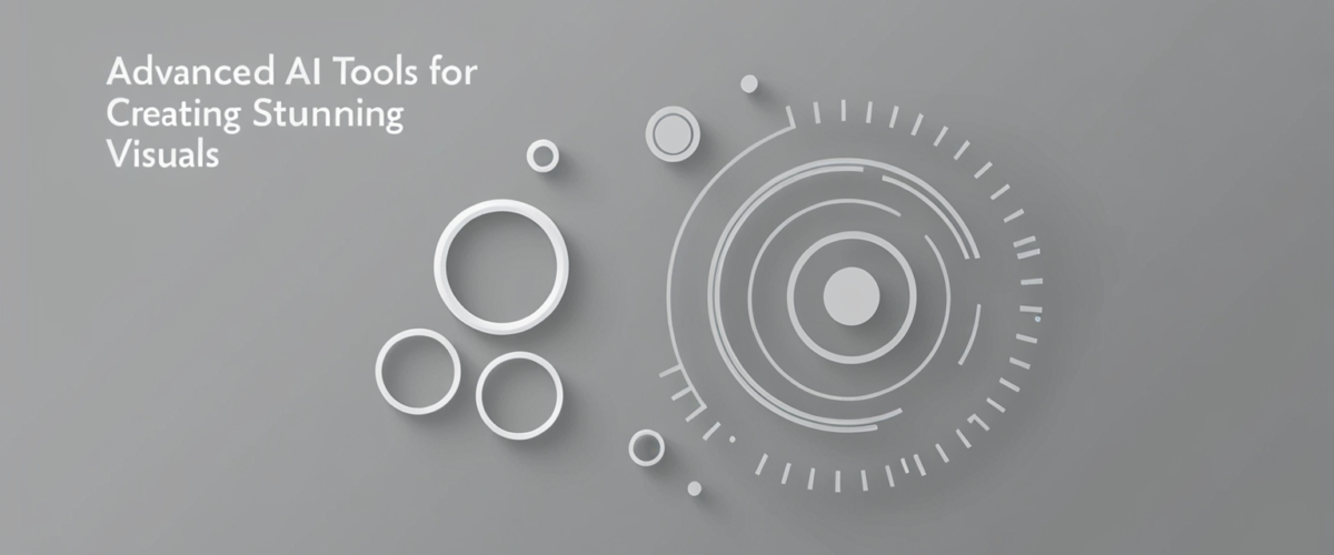 Minimalistic and elegant image representing advanced AI tools for creating stunning visuals  Include abstract designs or shapes symbolizing creativity and technology, without any text 