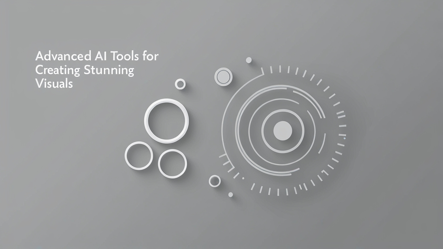 5 Herramientas de Inteligencia Artificial que Transformarán tu Creación de Imágenes Minimalistic and elegant image representing advanced AI tools for creating stunning visuals Include abstract designs or shapes symbolizing creativity and technology, without any text