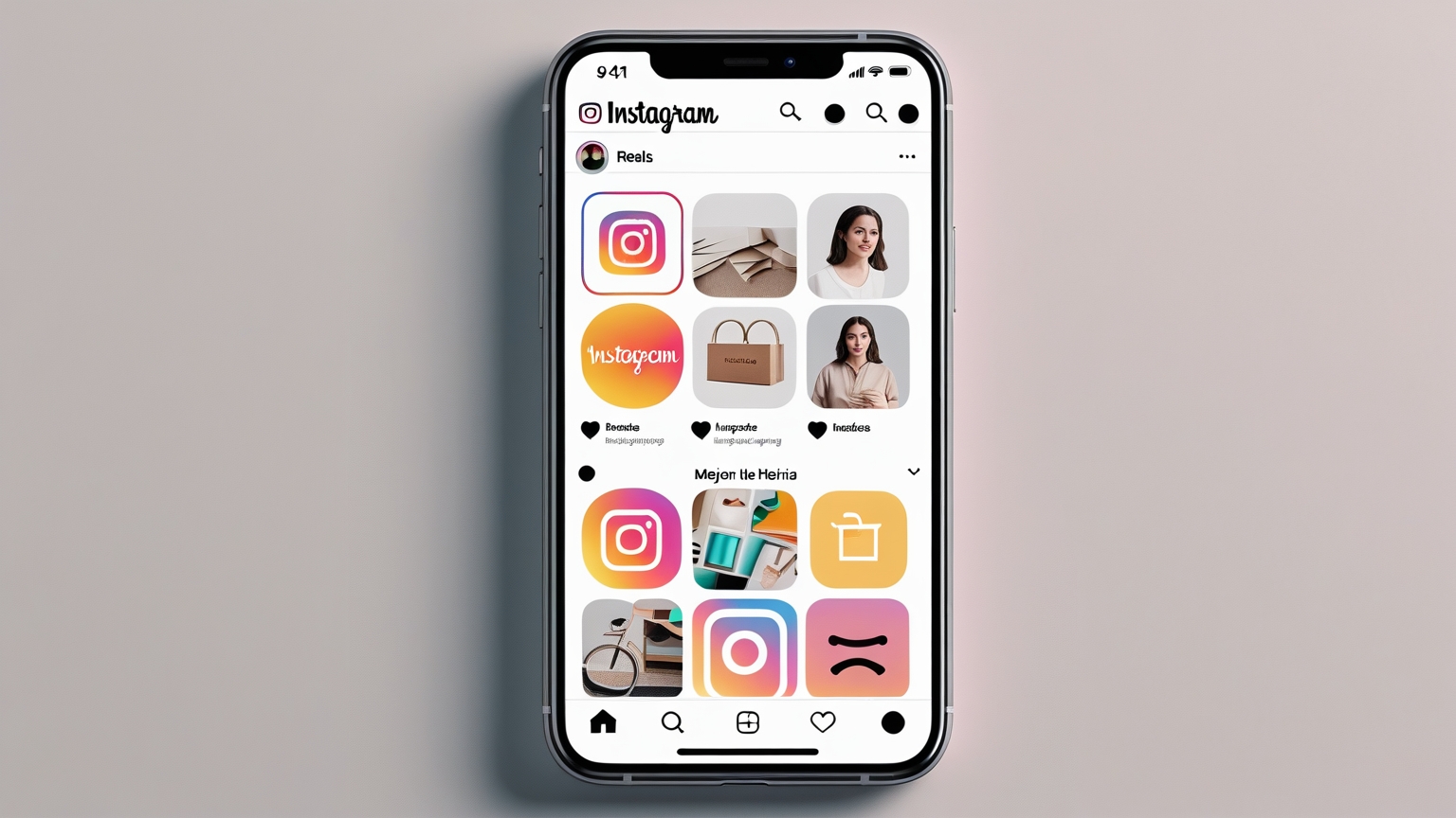 Potencia tu Marketing con las Últimas Actualizaciones de Instagram Imagen minimalista que ilustra las innovaciones de Instagram para marketing digital, resaltando reels, Instagram Shopping y mejoras en historias