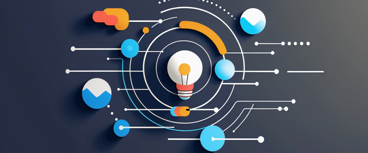 Imagen minimalista que representa la aplicación de la inteligencia artificial en la generación de leads y optimización de ventas 