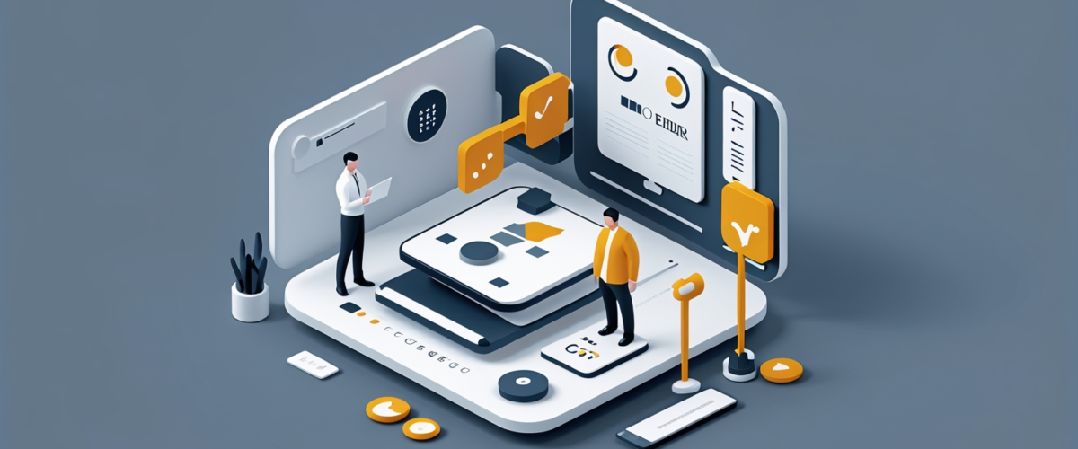 Representación minimalista de automatización en marketing B2B, enfocada en seguimiento y nutrición de leads en un entorno empresarial 