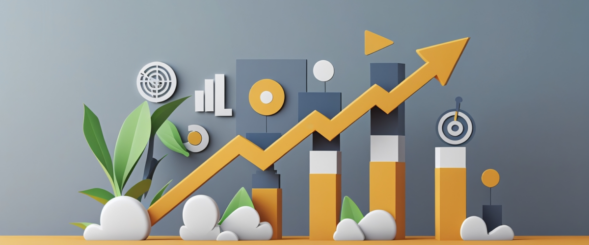 Imagen minimalista y elegante que simboliza estrategias de marketing digital para incrementar ventas