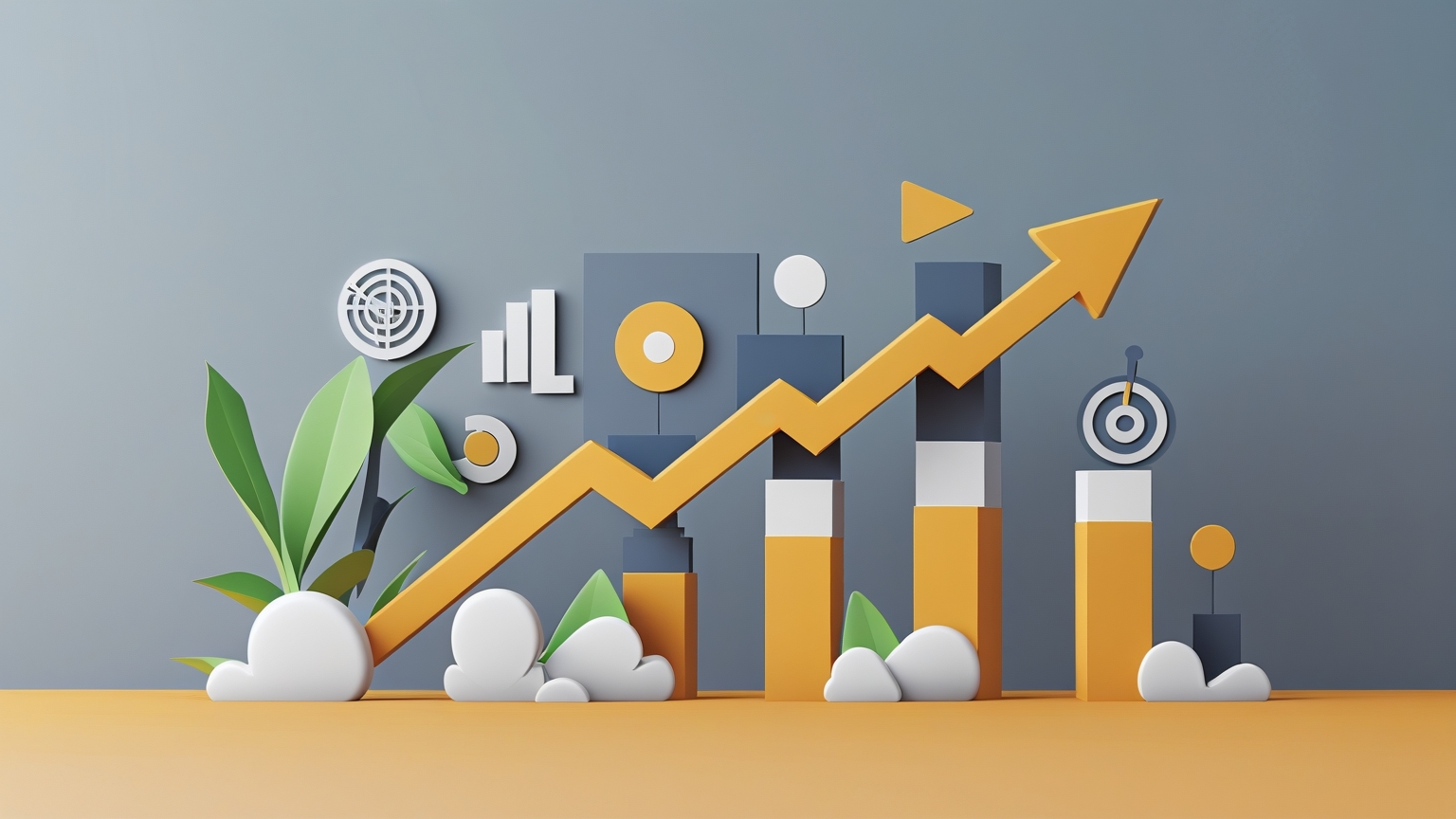 Imagen minimalista y elegante que simboliza estrategias de marketing digital para incrementar ventas