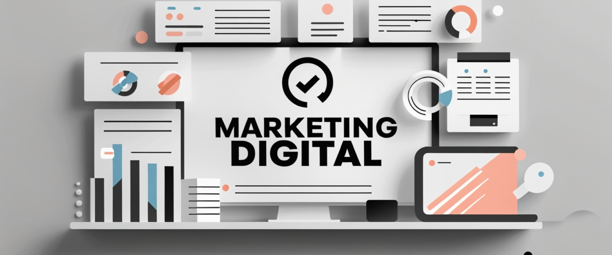 Imagen minimalista que representa estrategia y tecnología en marketing digital para el 2025 