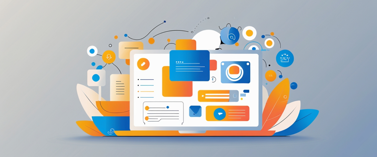 Imagen minimalista que une inteligencia artificial y marketing digital, simbolizando innovación y análisis de datos 