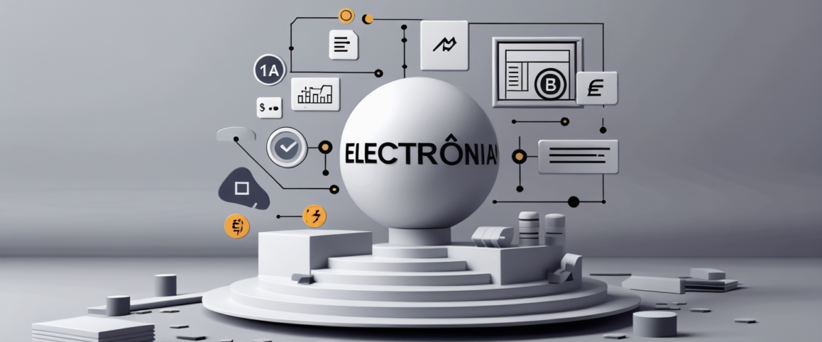 Imagen minimalista y elegante que simboliza la digitalización de la facturación con tecnología y finanzas, sin texto 