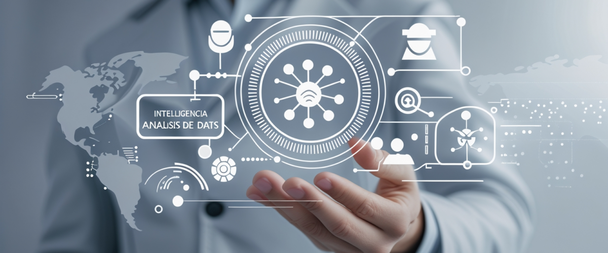 Visualización digital minimalista que ilustra la sinergia entre marketing e inteligencia artificial para el futuro 