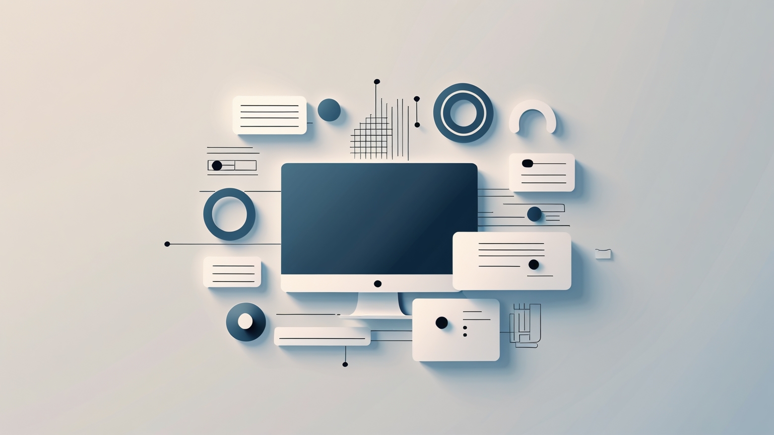 Guía Completa para Adaptar tu Sitio Web a las Nuevas Normas de Accesibilidad Imagen minimalista que simboliza la accesibilidad y la inclusión digital, con un diseño elegante y moderno