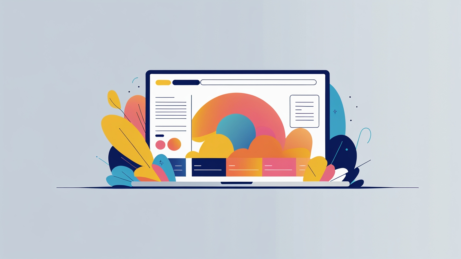 Accesibilidad Web: Estrategias Esenciales para Empresas Modernas Diseño minimalista de una interfaz web accesible que simboliza la inclusión y usabilidad para todos los usuarios