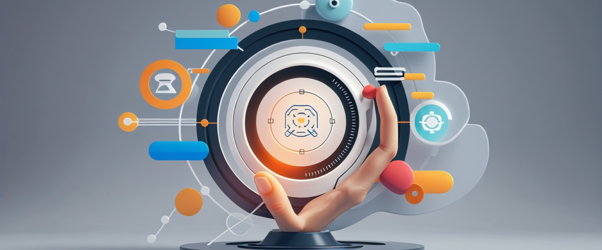 Imagen minimalista que simboliza la integración de la inteligencia artificial en estrategias de marketing a través de la colaboración con agencias de publicidad 