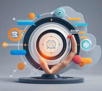 Imagen minimalista que simboliza la integración de la inteligencia artificial en estrategias de marketing a través de la colaboración con agencias de publicidad 