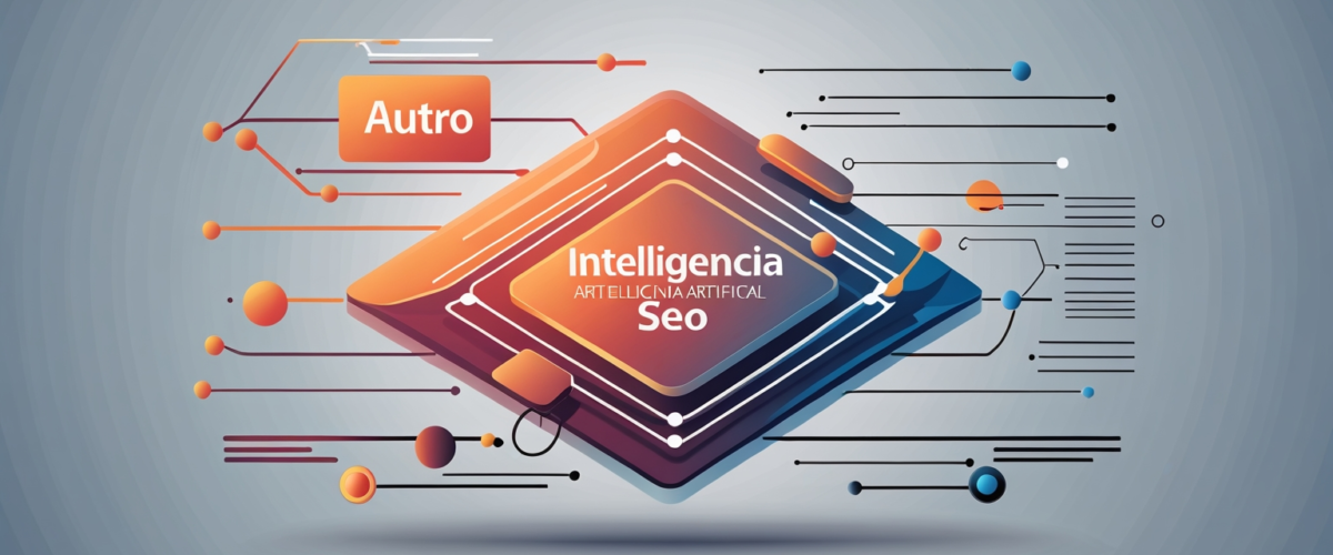 Imagen minimalista que ilustra la integración de la inteligencia artificial en estrategias de SEO digital 